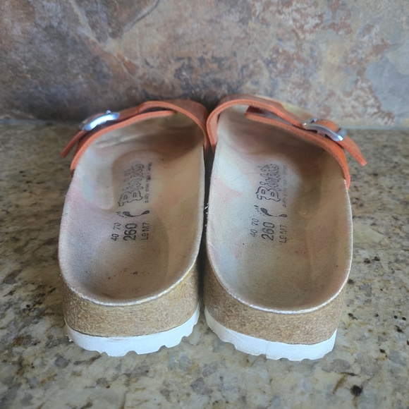 EVA Birki’s by Birkenstock Orange Slide Sandals | EU 40 | US 9–9.5 - Picture 4 of 8